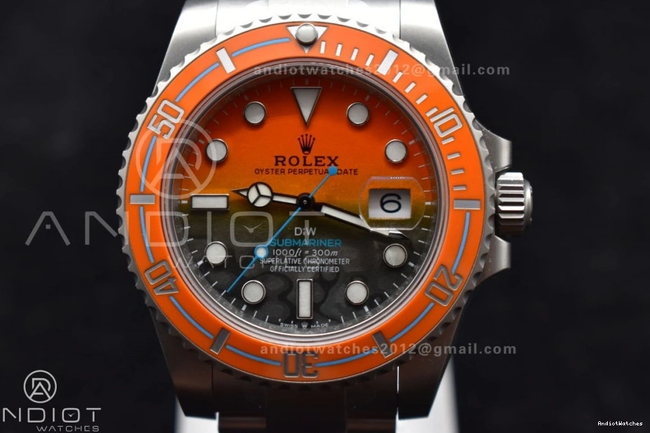 Submariner on Best Bezel 1:1 Stretchable Sandblasted Bracelet Dial Orange SS DIW Edition Orange VSF Black VS Ceramic 1161 0403